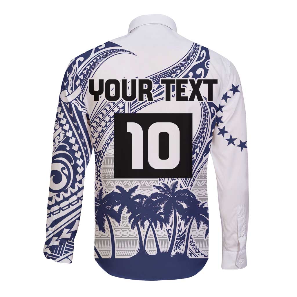 Cook Islands Marathon 2025-Pursuit in Paradise Long Sleeve Button Shirt Blue Color LT03 - Polynesian Pride