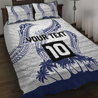 Cook Islands Marathon 2025-Pursuit in Paradise Quilt Bed Set Blue Color
