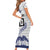 Cook Islands Marathon 2025-Pursuit in Paradise Short Sleeve Bodycon Dress Blue Color
