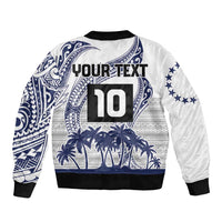 Cook Islands Marathon 2025-Pursuit in Paradise Sleeve Zip Bomber Jacket Blue Color
