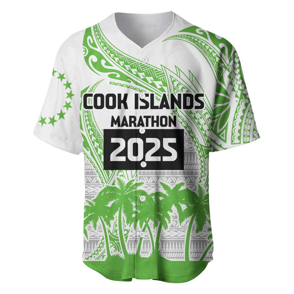Cook Islands Marathon 2025-Pursuit in Paradise Baseball Jersey Green Color