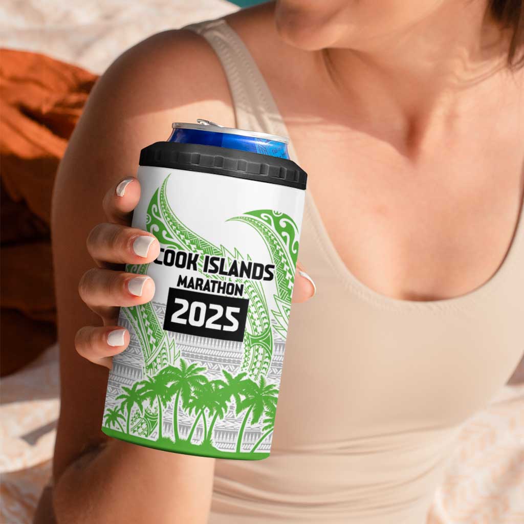 Cook Islands Marathon 2025-Pursuit in Paradise 4 in 1 Can Cooler Tumbler Green Color