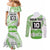 Cook Islands Marathon 2025-Pursuit in Paradise Couples Matching Mermaid Dress and Long Sleeve Button Shirt Green Color