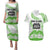 Cook Islands Marathon 2025-Pursuit in Paradise Couples Matching Puletasi and Hawaiian Shirt Green Color