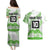 Cook Islands Marathon 2025-Pursuit in Paradise Couples Matching Puletasi and Hawaiian Shirt Green Color