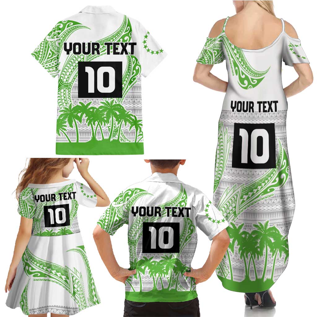 Cook Islands Marathon 2025-Pursuit in Paradise Family Matching Summer Maxi Dress and Hawaiian Shirt Green Color LT03 - Polynesian Pride
