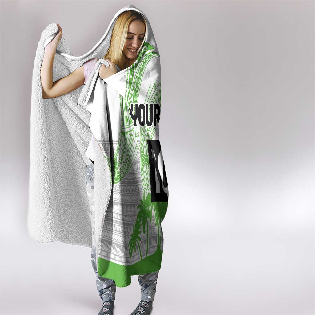 Cook Islands Marathon 2025-Pursuit in Paradise Hooded Blanket Green Color