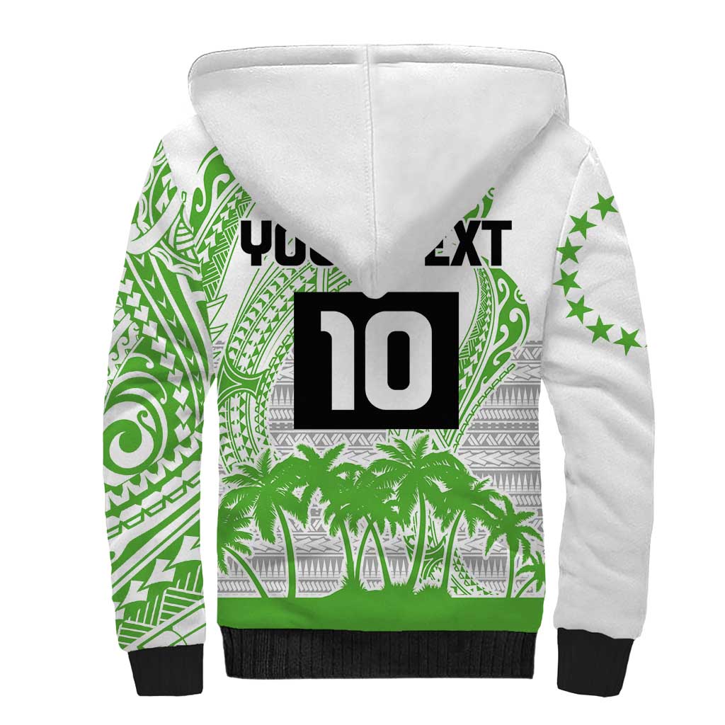 Cook Islands Marathon 2025-Pursuit in Paradise Sherpa Hoodie Green Color
