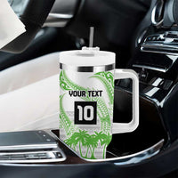 Cook Islands Marathon 2025-Pursuit in Paradise Tumbler With Handle Green Color