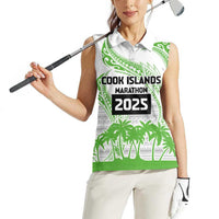 Cook Islands Marathon 2025-Pursuit in Paradise Women Sleeveless Polo Shirt Green Color LT03 - Polynesian Pride