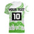 Cook Islands Marathon 2025-Pursuit in Paradise Women V-Neck T-Shirt Green Color