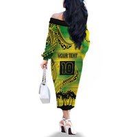 Cook Islands Marathon 2025-Pursuit in Paradise Family Matching Off The Shoulder Long Sleeve Dress and Hawaiian Shirt Special Edition LT03 - Polynesian Pride