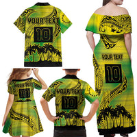 Cook Islands Marathon 2025-Pursuit in Paradise Family Matching Off Shoulder Maxi Dress and Hawaiian Shirt Special Edition LT03 - Polynesian Pride