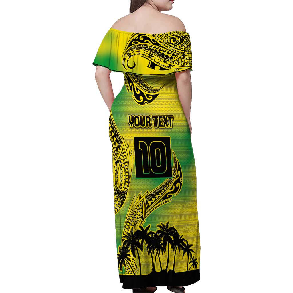 Cook Islands Marathon 2025-Pursuit in Paradise Family Matching Off Shoulder Maxi Dress and Hawaiian Shirt Special Edition LT03 - Polynesian Pride
