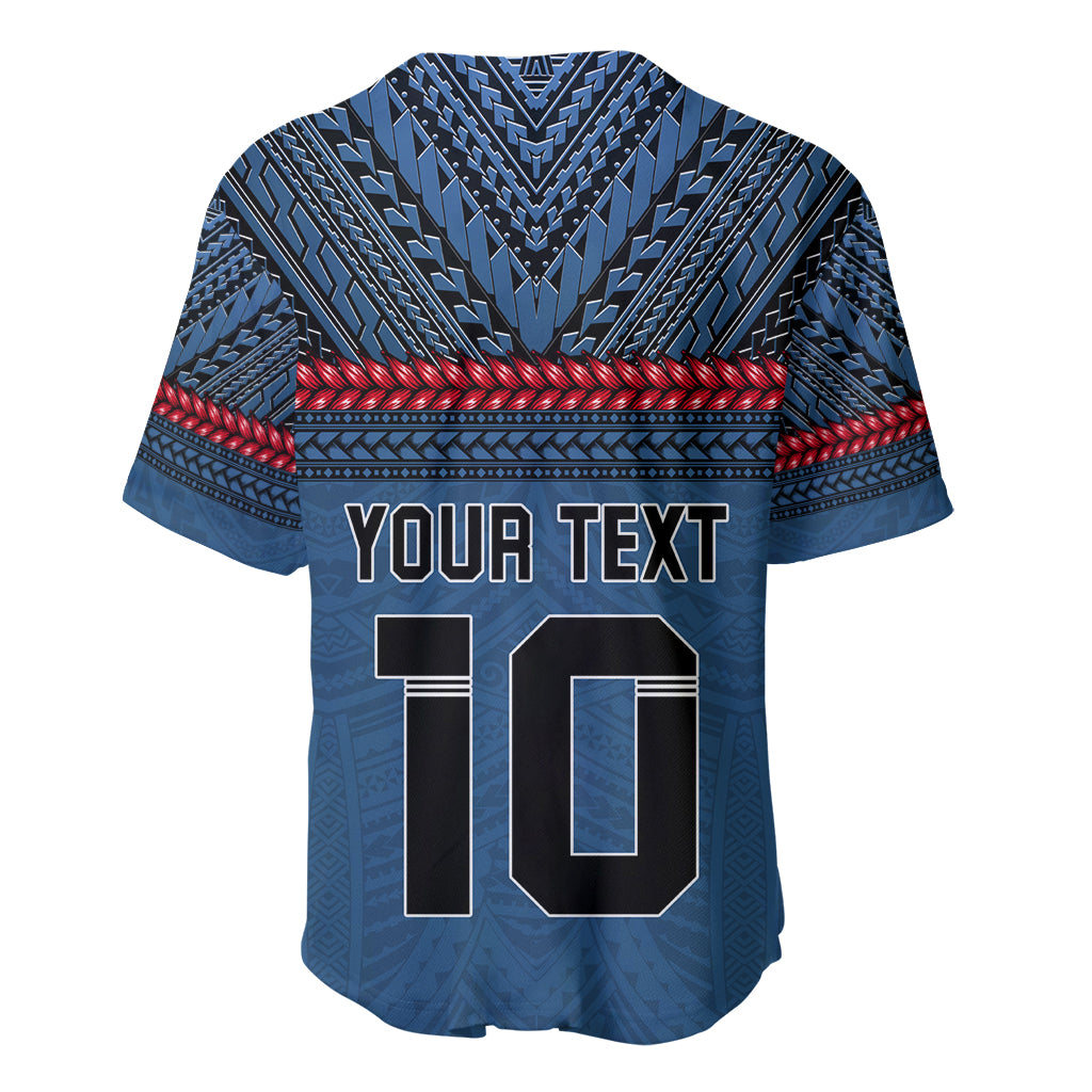 Custom Toa Samoa Rugby Baseball Jersey Samoan Warrior Ula Fala Tribal Pattern LT03