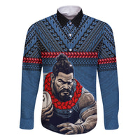 Custom Toa Samoa Rugby Family Matching Mermaid Dress and Hawaiian Shirt Samoan Warrior Ula Fala Tribal Pattern LT03