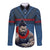 Custom Toa Samoa Rugby Long Sleeve Button Shirt Samoan Warrior Ula Fala Tribal Pattern LT03