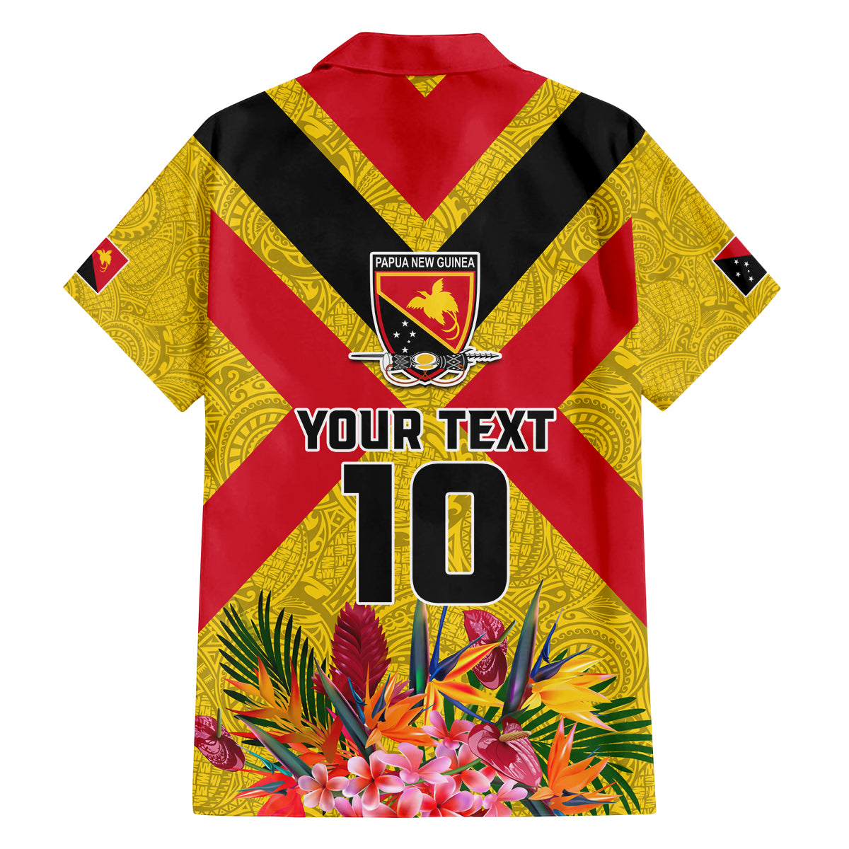 Custom Papua New Guinea Rugby Family Matching Puletasi and Hawaiian Shirt Bird of Paradise and Hibiscus Polynesian Pattern Yellow Color LT03 - Polynesian Pride