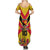 Custom Papua New Guinea Rugby Summer Maxi Dress Bird of Paradise and Hibiscus Polynesian Pattern Yellow Color LT03