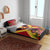 Custom Papua New Guinea Rugby Bedding Set Bird of Paradise and Hibiscus Polynesian Pattern Red Color