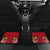 Custom Papua New Guinea Rugby Car Mats Bird of Paradise and Hibiscus Polynesian Pattern Red Color
