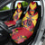 Custom Papua New Guinea Rugby Car Seat Cover Bird of Paradise and Hibiscus Polynesian Pattern Red Color