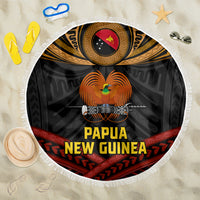 Papua New Guinea Bird-of-Paradise Beach Blanket Coat of Arms and Tribal Patterns