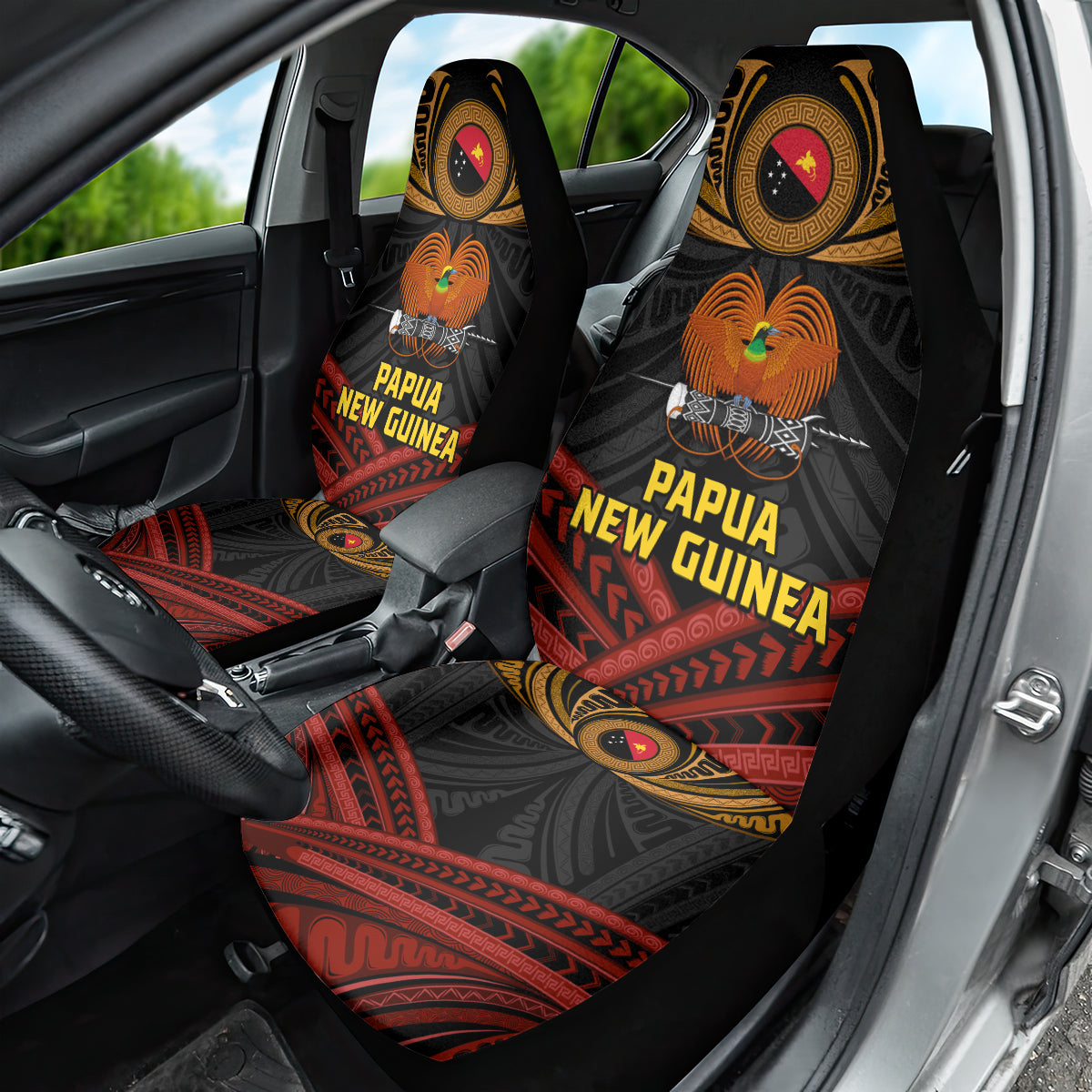 Papua New Guinea Bird-of-Paradise Car Seat Cover Coat of Arms and Tribal Patterns