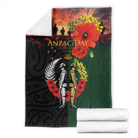New Zealand and Australia ANZAC Day Blanket Lest We Forget Indigenous and Maori Pattern