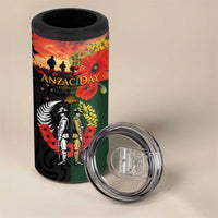 New Zealand and Australia ANZAC Day 4 in 1 Can Cooler Tumbler Lest We Forget Indigenous and Maori Pattern