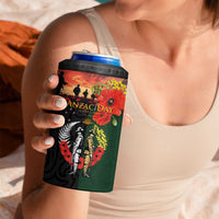 New Zealand and Australia ANZAC Day 4 in 1 Can Cooler Tumbler Lest We Forget Indigenous and Maori Pattern