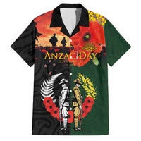 New Zealand and Australia ANZAC Day Family Matching Long Sleeve Bodycon Dress and Hawaiian Shirt Lest We Forget Indigenous and Maori Pattern