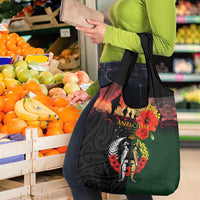 New Zealand and Australia ANZAC Day Grocery Bag Lest We Forget Indigenous and Maori Pattern
