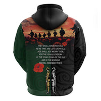 New Zealand and Australia ANZAC Day Hoodie Lest We Forget Indigenous and Maori Pattern