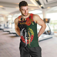 New Zealand and Australia ANZAC Day Men Tank Top Lest We Forget Indigenous and Maori Pattern