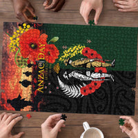 New Zealand and Australia ANZAC Day Puzzle Lest We Forget Indigenous and Maori Pattern