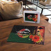 New Zealand and Australia ANZAC Day Puzzle Lest We Forget Indigenous and Maori Pattern