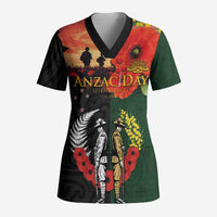 New Zealand and Australia ANZAC Day Scrub Top Lest We Forget Indigenous and Maori Pattern