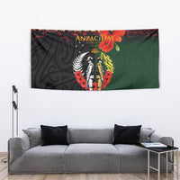 New Zealand and Australia ANZAC Day Tapestry Lest We Forget Indigenous and Maori Pattern