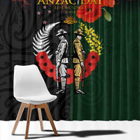 New Zealand and Australia ANZAC Day Window Curtain Lest We Forget Indigenous and Maori Pattern