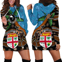 Fiji and Australia Hoodie Dress Fijian and Aboriginal mix Culture