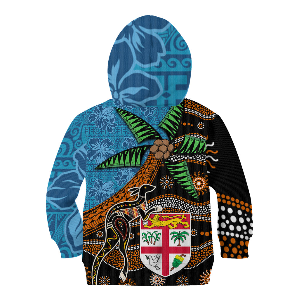 Fiji and Australia Kid Hoodie Fijian and Aboriginal mix Culture