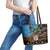 Fiji and Australia Leather Tote Bag Fijian and Aboriginal mix Culture