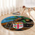 Fiji and Australia Round Carpet Fijian and Aboriginal mix Culture