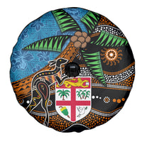 Fiji and Australia Spare Tire Cover Fijian and Aboriginal mix Culture