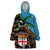 Fiji and Australia Wearable Blanket Hoodie Fijian and Aboriginal mix Culture