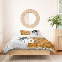 Custom Fiji and Australia Rugby Bedding Set Tapa Mix Aboriginal Pattern Half Style