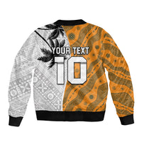 Custom Fiji and Australia Rugby Bomber Jacket Tapa Mix Aboriginal Pattern Half Style