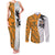 Custom Fiji and Australia Rugby Couples Matching Tank Maxi Dress and Long Sleeve Button Shirt Tapa Mix Aboriginal Pattern Half Style