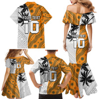 Custom Fiji and Australia Rugby Family Matching Mermaid Dress and Hawaiian Shirt Tapa Mix Aboriginal Pattern Half Style LT03 - Polynesian Pride